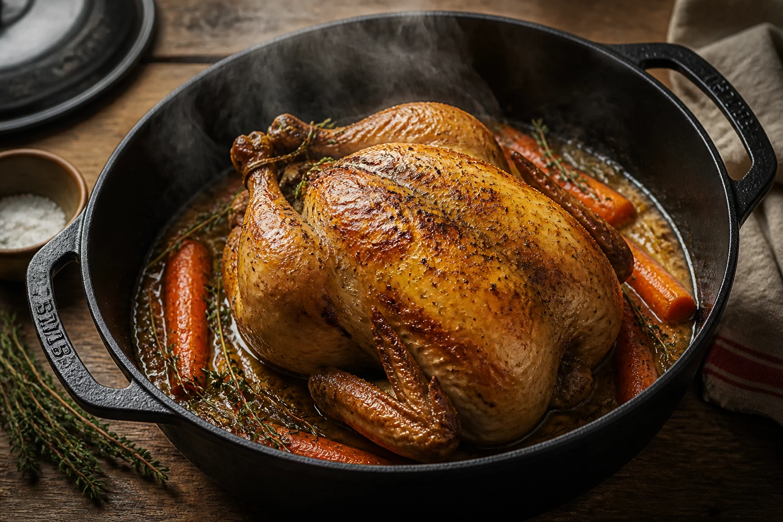 Temps de cuisson du chapon en cocotte en fonte